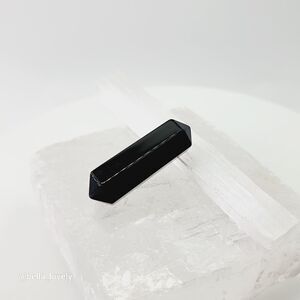 Faceted Black Agate Hexagonal Pendulum Decoration 4Ox11mm Healing Crystal